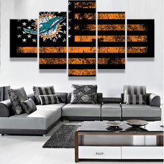 Miami Dolphins American Wall Art Decor