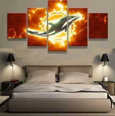 Miami Dolphins Sports Canvas Print Wall Decor Art