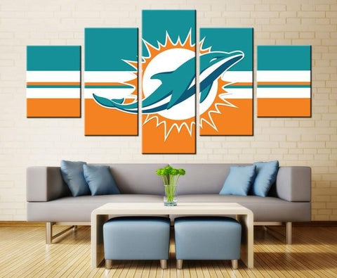 Miami Dolphins Sports Team Canvas Print Canvas Decor