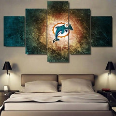 Miami Dolphins Team Sports Canvas Print Canvas Decor