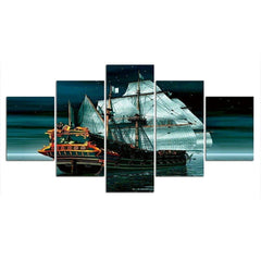 Ocean Boat Ship Sea Wall Art Canvas Printing Decor