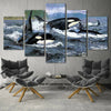 Image of Orca Stration Whale Ocean Wall Art Canvas Printing Decor