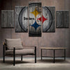 Image of Pittsburgh Steelers Wooden Wall Art Decor Canvas Print