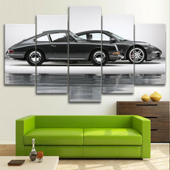 Porsche 911 Coupe Black Wall Art Canvas Printing Decor