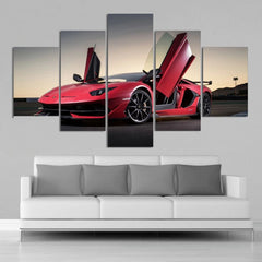 Red Super Car Wall Art Canvas Printing Decor