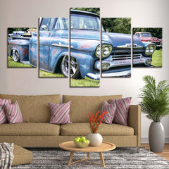 Retro Car Landscape Wall Art Canvas Printing Decor