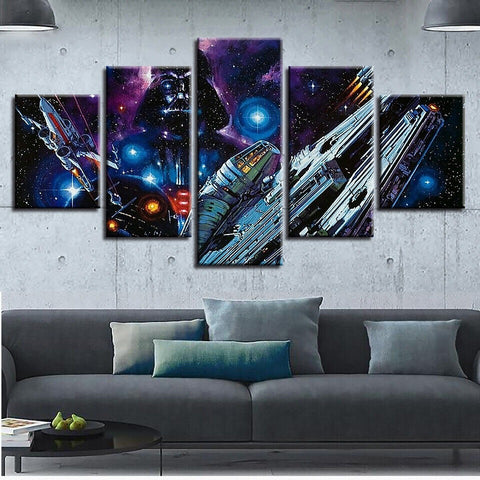 Star Wars Darth Vader Spacecrafts Wall Art Canvas Printing Decor