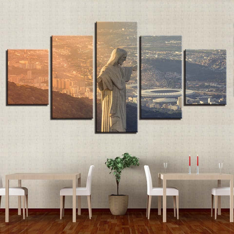 Sunset Cristo Christ Redeemer Wall Art Canvas Printing Decor