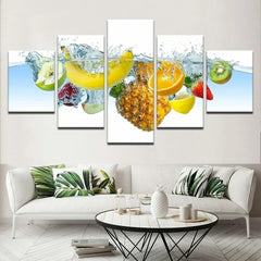 Tropical Fresh Fruits Water Wall Art Canvas Printing Decor