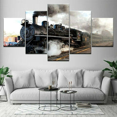 Vintage Steam Train Wall Art Canvas Printing Decor