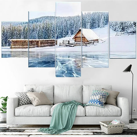 White Snow Mountain Landscape Wall Art Canvas Printing Decor