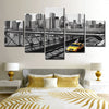 Image of Yellow Taxi in the City Wall Art Canvas Printing Decor
