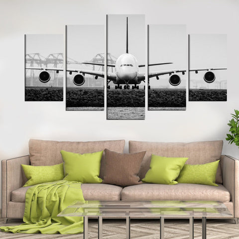 A380 Jet Airliner Aircraft Wall Art Canvas Printing Decor