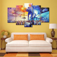 AT-AT Battlefront Star Wars Battle Wall Art Canvas Printing Decor