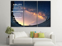 Ability Motivation Attitude Inspirational Wall Art Canvas Printing Decor