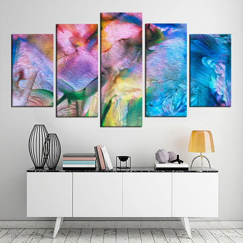 Abstract Bright Rainbow Wall Art Canvas Printing Decor