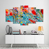 Image of Abstract Expressionism Watercolor Wall Art Canvas Printing Decor