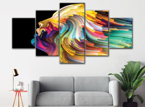 Abstract Face Colorful Wall Art Canvas Printing Decor