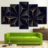 Image of Abstract Geometric Gold Triangle Wall Art Canvas Printing Decor