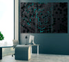 Image of Abstract Hexagonal Technology Wall Art Canvas Printing Decor-3Panels