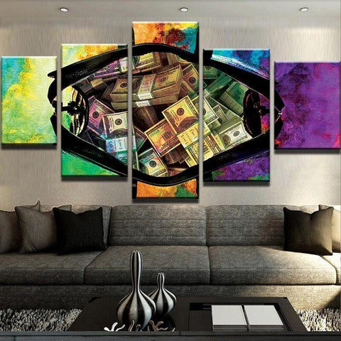 Abstract Money Bag Wall Art Canvas Printing Decor