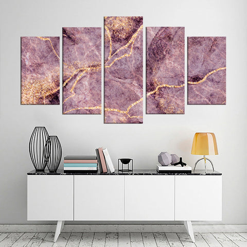 Abstract Pink Marble Stone Texture Wall Art Canvas Printing Decor