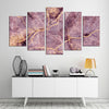 Image of Abstract Pink Marble Stone Texture Wall Art Canvas Printing Decor