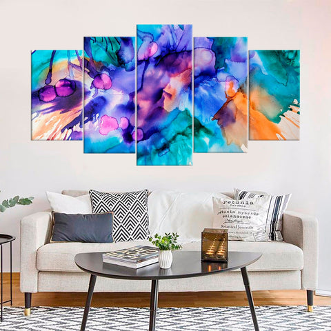 Abstract Purple Expressionism Wall Art Canvas Printing Decor