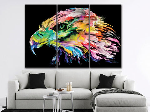 Abstract Rainbow Eagle Wall Art Canvas Printing Decor