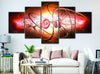Image of Abstract Red Line Wall Art Canvas Printing Decor
