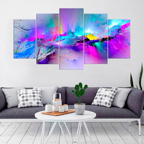 Abstract Space Storm Watercolor Wall Art Canvas Printing Decor