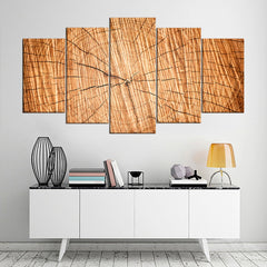 Abstract Tree Rings Wood Structures Wall Art Canvas Printing Decor