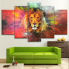 Image of Abstract Wild Lion Galaxy Wall Art Canvas Printing Decor