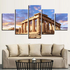 Acropolis Parthenon Temple Greece Architecture Wall Art Canvas Printing Decor