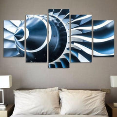 Aircraft Engine Shaft Blades Wall Art Canvas Printing Decor