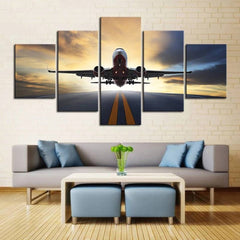 Airplane Landing Wall Art Canvas Printing Decor