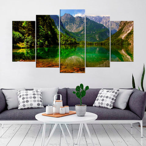 Alps Mountain Lake Konigssee Fine Wall Art Canvas Printing Decor