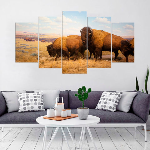 American Bison Yellowstone National Park Wall Art Canvas Printing Decor