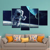 Image of Astronaut in Space Wall Art Canvas Printing Decor