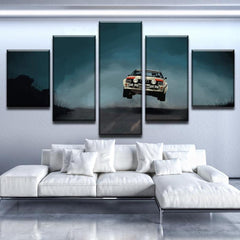 Audi Car Jumping Racing Wall Art Canvas Printing Decor