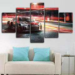 Audi R8 LMS Racing Sports Car Wall Art Canvas Printing Decor