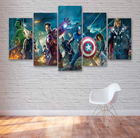 Avengers Iron Man Hulk Wall Art Canvas Printing Decor