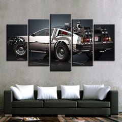 Back To The Future DeLorean Wall Art Canvas Printing Decor