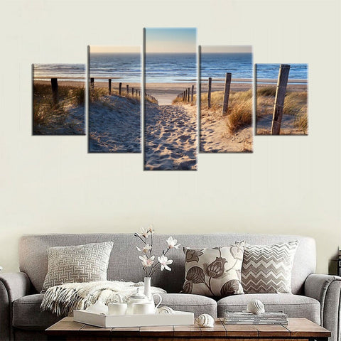 Beach Landscape Sand Dunes Wall Art Canvas Printing Decor