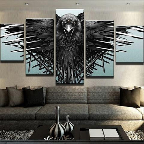 Black Crow Abstract Wall Art Canvas Printing Decor