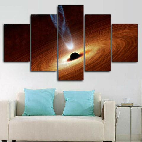 Black Hole Space Universe Wall Art Canvas Printing Decor