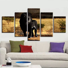 Black Lion Wall Art Canvas Printing Decor