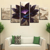 Image of Black Lotus Flower Magic Wall Art Canvas Printing Decor