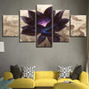 Image of Black Lotus Flower Wall Art Canvas Printing Decor