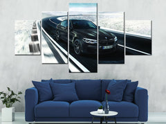 Black M5 Sportscar Wall Art Canvas Printing Decor